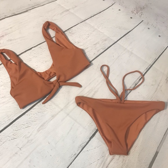 Nude Bikini with Bow Tie Top - Picture 2 of 7